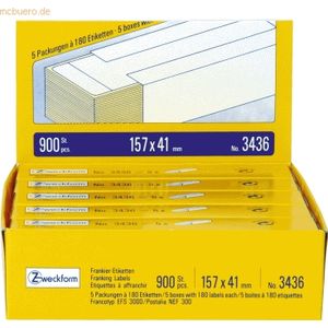 Avery Zweckform Frankier-Etiketten 157x41 mm 900 Etiketten weiß