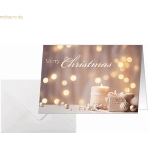 Sigel Weihnachtskarte A6 250g 25+25 Stück Golden Glow