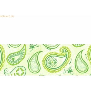 5 x Ludwig Bähr Transparentpapier Rolle 115g/qm 50x61cm Paisley grün