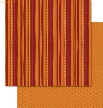 Ludwig Bähr Scrapbook Paper Winterzauber orange/rot 12x12 Zoll VE=5 Bl