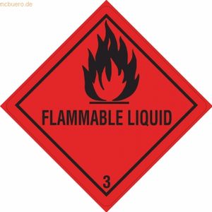 DR-Label Versandetikett DR653S1010 Kl.3 Flammable 100x100mm 500 Stück