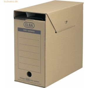 6 x ELBA Archiv-Box Standard tric system 158x333x308mm Wellpappe natur