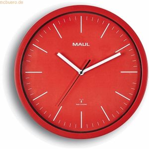 Maul Wanduhr Mauljump 30,5cm Funkuhr rot