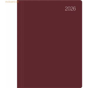 Zettler Taschenkalender 610 10,2x14,2cm 1 Tag/1 Seite bordeaux 2026