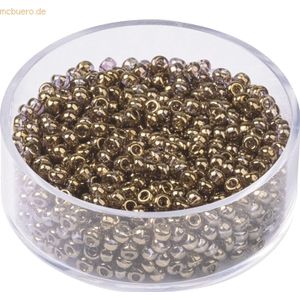 6 x Knorr prandell Rocailles 2,5 mm hellbraun VE=13g