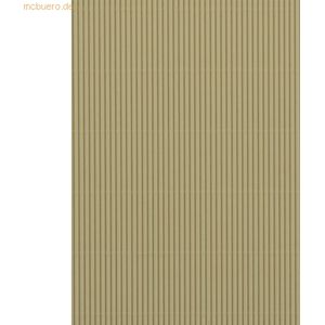 10 x Heyda Bastellwellkarton 300g/qm 50x70cm E-Welle chamois