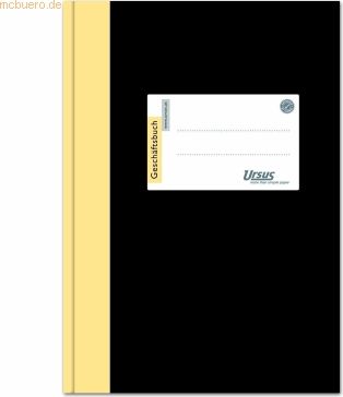 Ursus Geschäftsbuch A4 144 Blatt 80g/qm liniert schwarz
