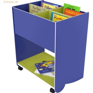 Paperflow Schulbuchkasten Kunststoff mittelgroß blau/gelbgrün