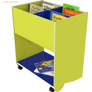 Paperflow Schulbuchkasten Kunststoff mittelgroß gelbgrün/blau
