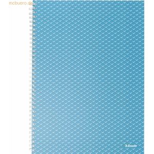 4 x Esselte Collegeblock Colour'Breeze A4 kariert 80 Blatt blau