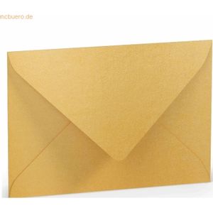 10 x Paperado Briefumschläge C6 Nassklebung VE=5 Stück Gold