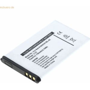 k.A. Akku für Tiptel Ergophone 6121 Li-Ion 3,7 Volt 750 mAh schwarz