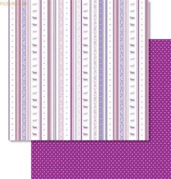 Ludwig Bähr Scrapbook Paper Classic Christmas flieder/brombeer 12x12 Z