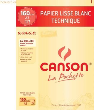 Canson Zeichenpapier A3 160g/qm weiß