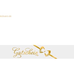 5 x Ludwig Bähr Banderole weiß/gold Motiv 04 Gutschein VE=5 Stück