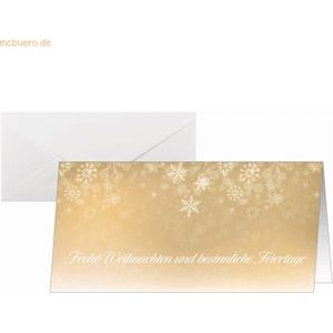 Sigel Weihnachtskarte DL 250g 25+25 Stück Golden Christmas Night