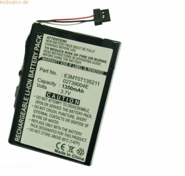k.A. Akku für Mitac Mio P360 Li-Ion 3,7 Volt 1350 mAh schwarz