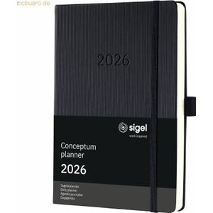 Sigel Tageskalender Conceptum ca. A5 Hardcover schwarz 2026