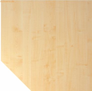 mcbuero.de Verkettungsplatte trapezform 120x120cm mit Konsole/Fuß Ahor