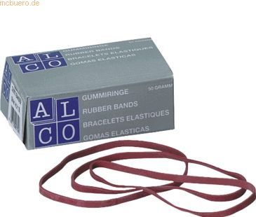 Alco Gummibänder 100x5mm 50g rot