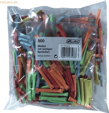 Herlitz Lose: Nieten farbig sortiert VE=500 Stück