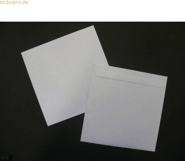 Blanke Kuvertierhüllen 220x220mm 100g/qm gummiert VE=100 Stück weiß