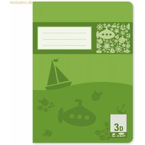 Staufen Schulheft Premium A5 32 Blatt liniert Lineatur 3
