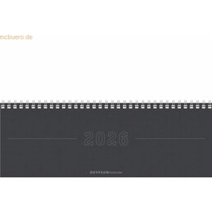 Zettler Tischquerkalender 114 Papyrus 29,7x10,5cm 1 Woche/2 Seiten gra