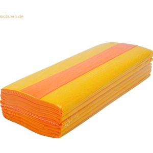 10 x Werola Krepppapier Doublette 90g/qm 125x25cm gelb-goldgelb