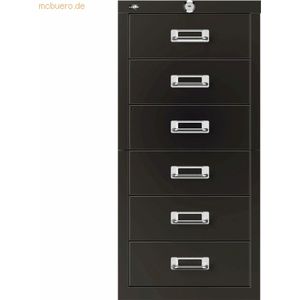 Bisley Schubladenschrank Eco für A4 HxBxT 59x28,2x41,2cm 6 Schübe schw