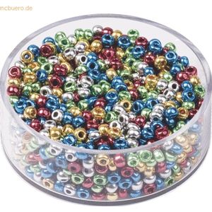 6 x Knorr prandell Rocailles 2,5mm bunt gemischt VE=17g