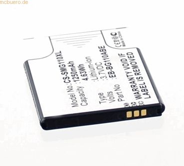 k.A. Akku für Samsung EB-BG110ABE Li-Ion 3,7 Volt 1250 mAh schwarz
