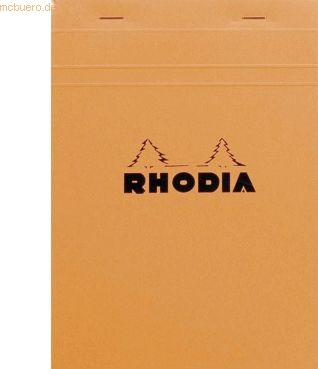 Rhodia Notizblock Nr. 16 A5 14,8x21cm 80 Blatt 80g kariert orange
