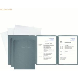 12 x Pagna Bewerbungsset Spezial 3-teilig je3 Stück grau