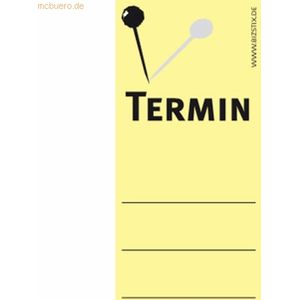 Bizstix Haftnotizen 75x35mm gelb 'Termin' VE=5 Blöcke