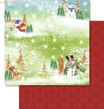 Ludwig Bähr Scrapbook Paper Premium Glitter 30,5x30,5cm VE=5 Blatt Mot