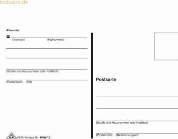 RNK Postkarten A6 quer VE=10 Stück