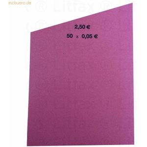 Litfax Handrollpapier 50x0,05 € rot VE=1000 Stück