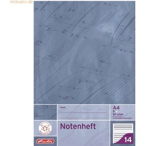 10 x Herlitz Notenheft A4 8 Blatt