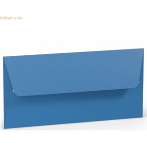 50 x Paperado Briefumschlag Haftklebung DL Seidenfutter Stahlblau