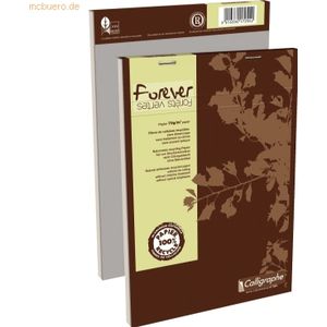 Clairefontaine Schreibblock Forever A5 100 Blatt RC kariert