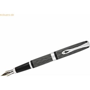 Diplomat Füllhalter Excellence A plus Wave guillochiert lapis schwarz