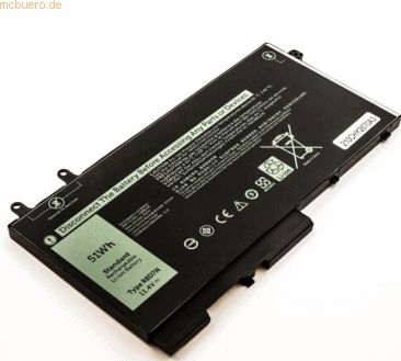 k.A. Akku für Dell Inspiron 7590 2-in-1 Li-Pol 11,4 Volt 4450 mAh schw