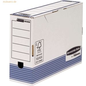 10 x Bankers Box Archivschachtel Folio 10cm BxHxT 10,3x36,6x25,8cm bla