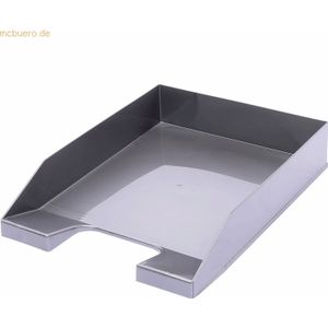 6 x M+M Briefablage A4 stapelbar silber
