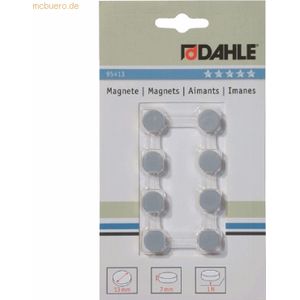 10 x Dahle Magnete 13mm grau VE=8 Stück