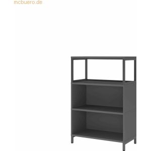 mcbuero.de Regal FlexWall 3OH 1offen Sockel graphit