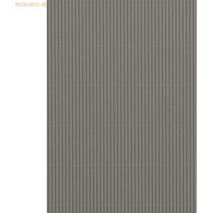 10 x Heyda Bastellwellkarton 300g/qm 50x70cm E-Welle anthrazit