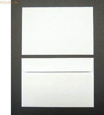 Blanke Briefumschläge 105x155mm 70g/qm gummiert VE=1000 Stück weiß