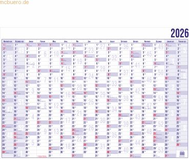 Güss Wandplaner A4 16 Monate Kalendarium 2026